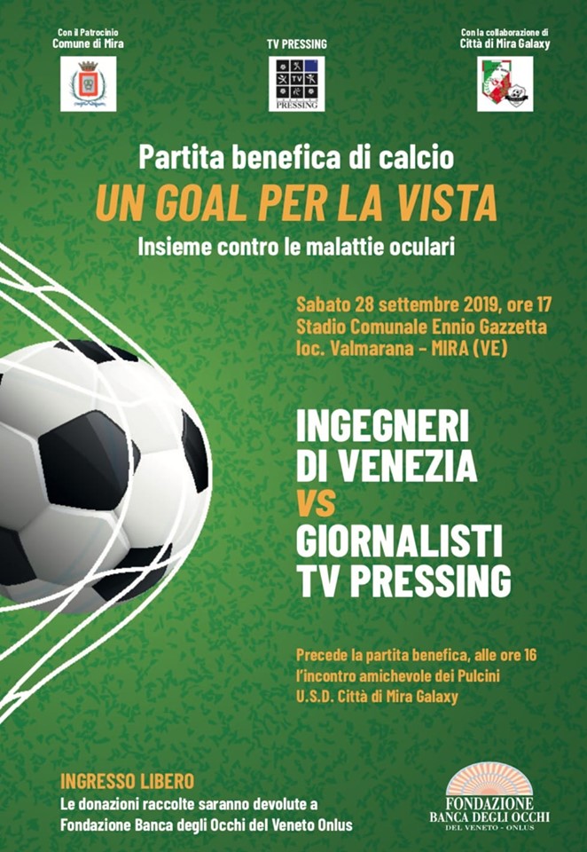 locandina ordine ingegneri venezia calcio giornalisti beneficenza fondazione banca degli occhi mestre partita a mira.jpg