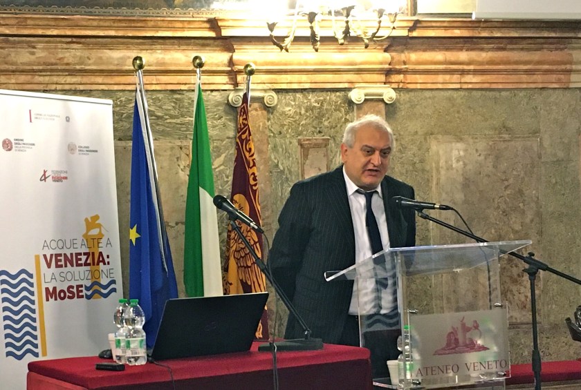 012 Convegno Acque Alte a Venezia la soluzione MoSE - 8 febbraio 2020 CNI Ordine e Collegio Ingegneri Venezia FOIV in Ateneo Veneto