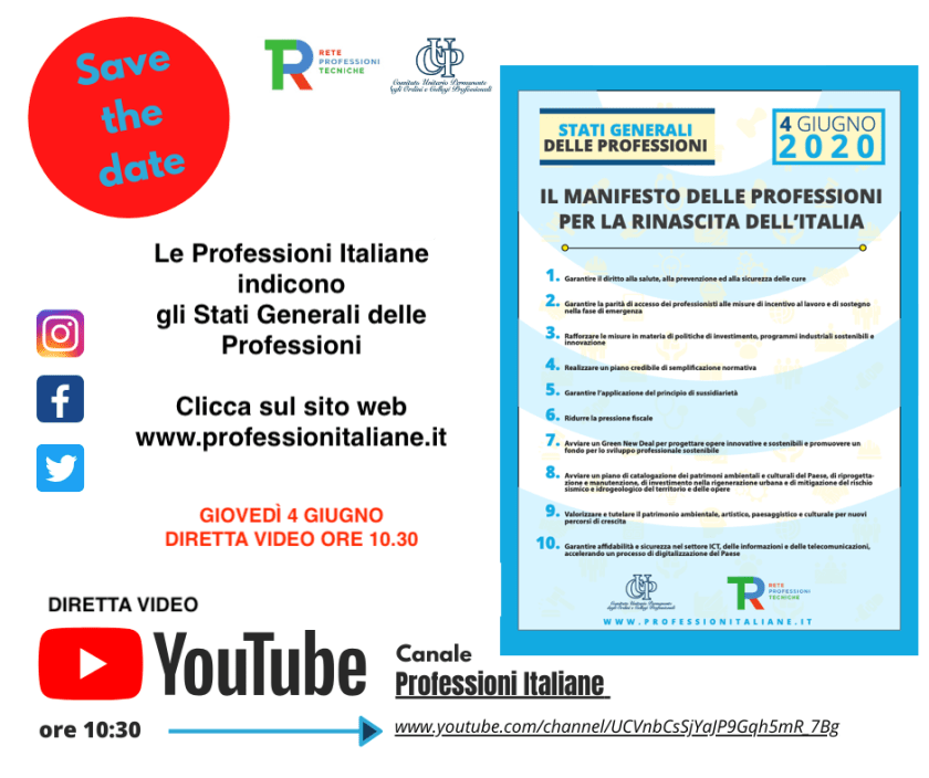 manifesto delle professioni italiane cup rtp - ordine ingegneri venezia