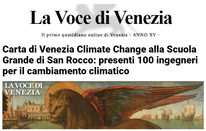 La Voce di Venezia - Carta di Venezia Climate Change