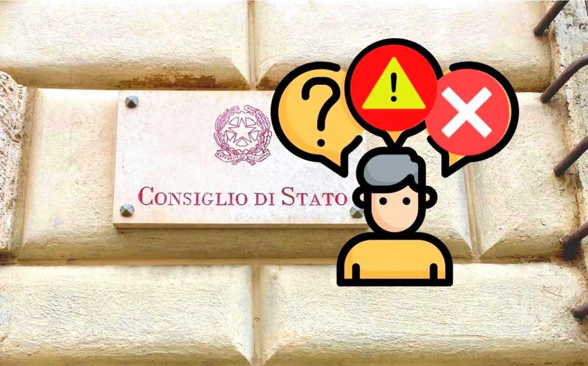 Scandalosa sentenza del Consiglio di Stato. Sarebbero legittimi gli
